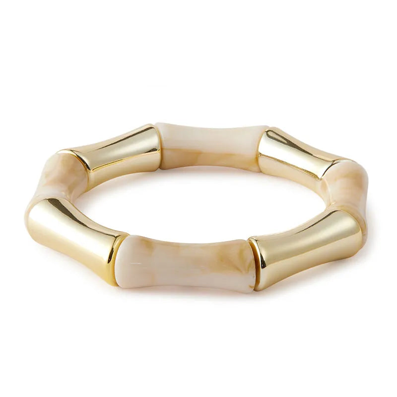 Champagne Bamboo Resin Bracelet