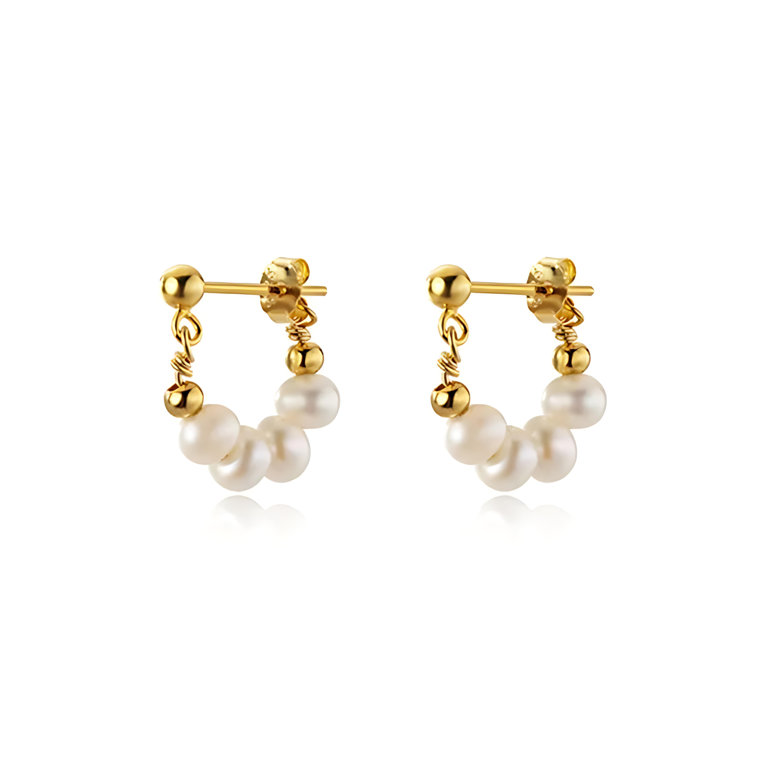 Luna Pearl Mini Hoops