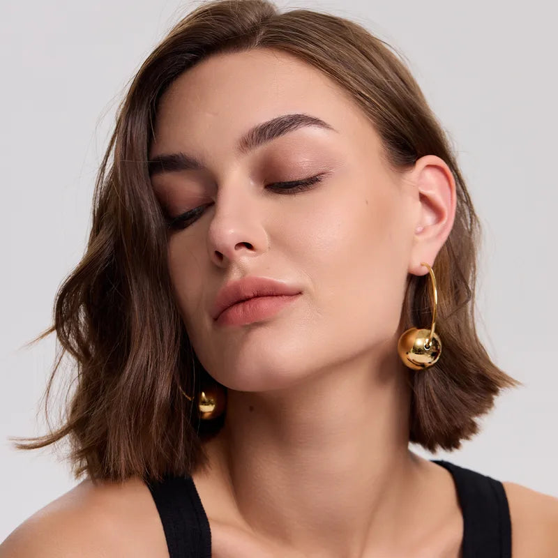 Echo Ball Hoop Earrings