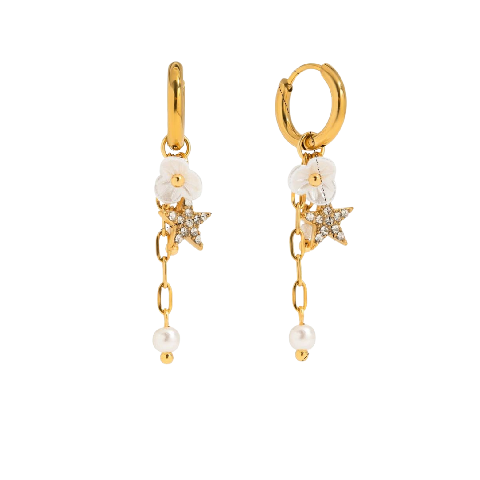 Starlit Dangle Hoops