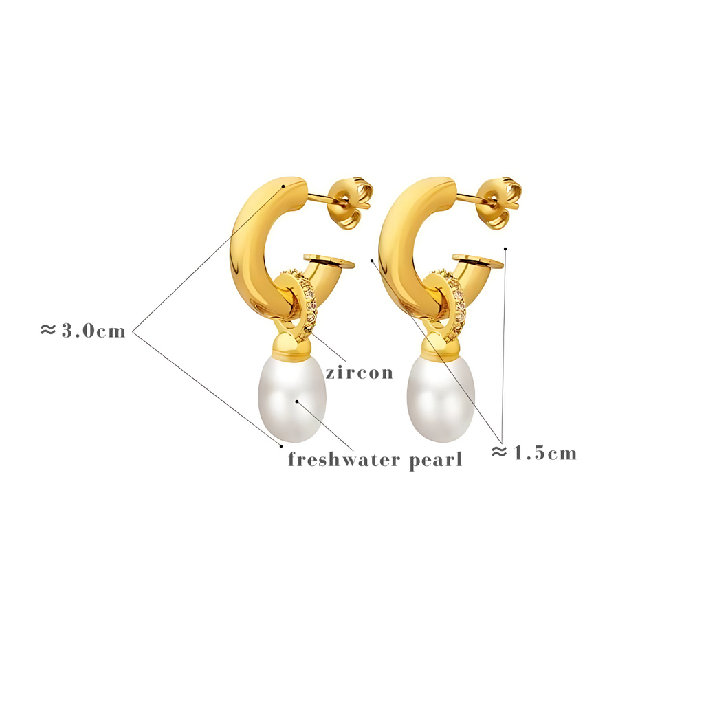 Pearl Charm Earrings