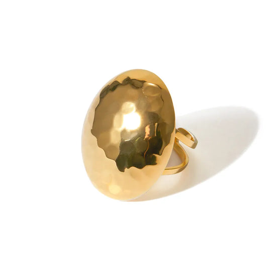 Dune Hammered Gold Ring