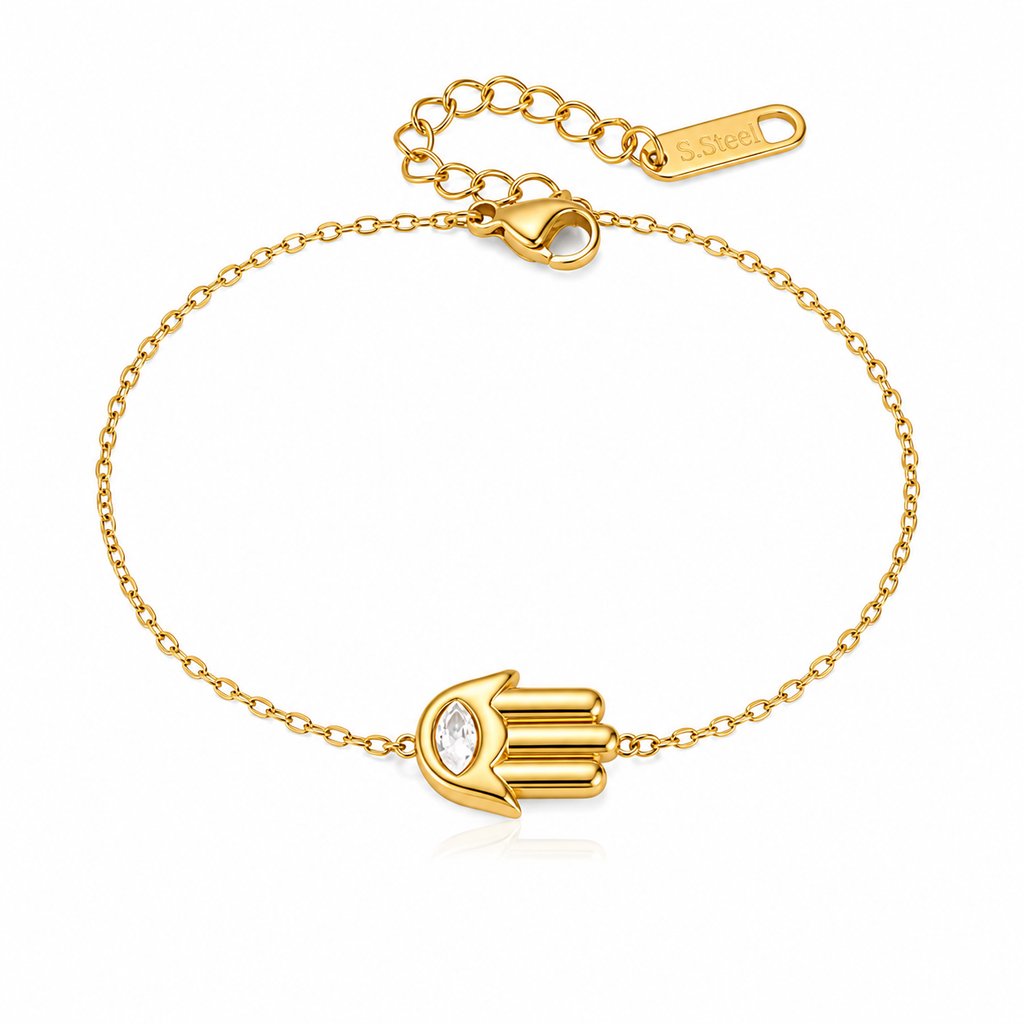 Hamsa Crystal Bracelet