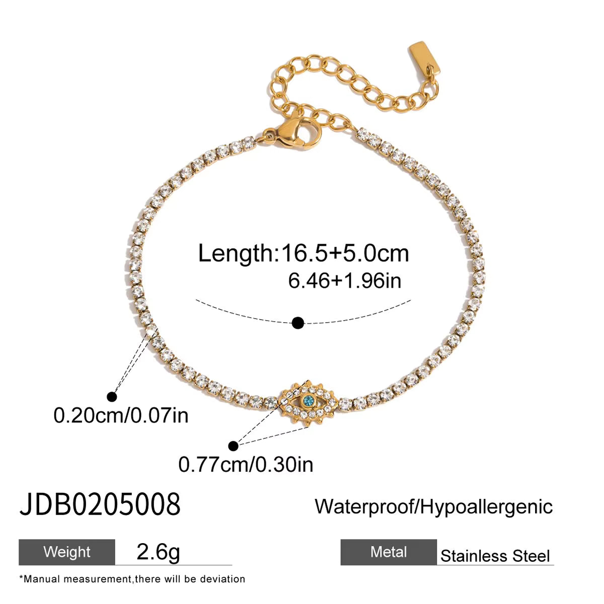 Evil Eye Tennis Bracelet