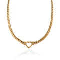 Heartlock Chain Collar Necklace
