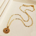 Emerald Eye Medallion Necklace