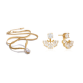 Pear V Diamond Necklace & Starlight Studs Bundle