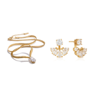 Pear V Diamond Necklace & Starlight Studs Bundle