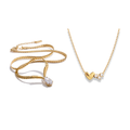 Pear V Diamond Necklace & Sweetheart Necklace Bundle