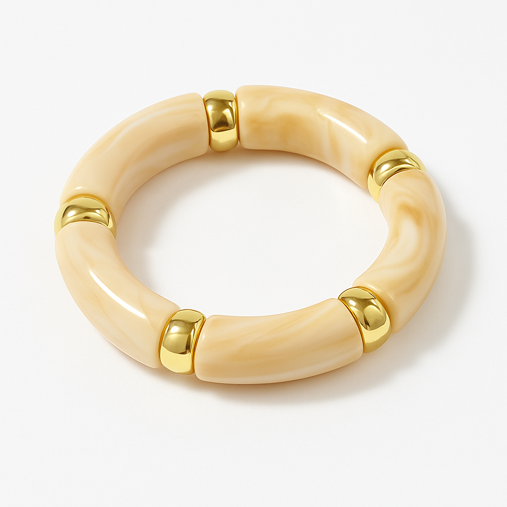 Golden Resin Chunky Bracelet