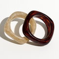 Earth Tones Resin Bangle Set
