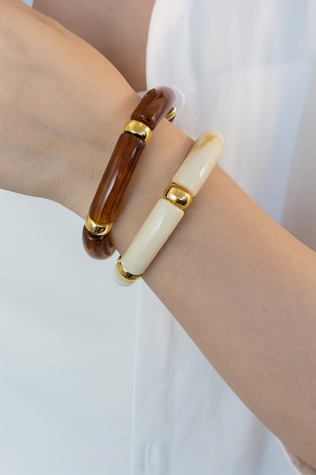 Golden Resin Chunky Bracelet