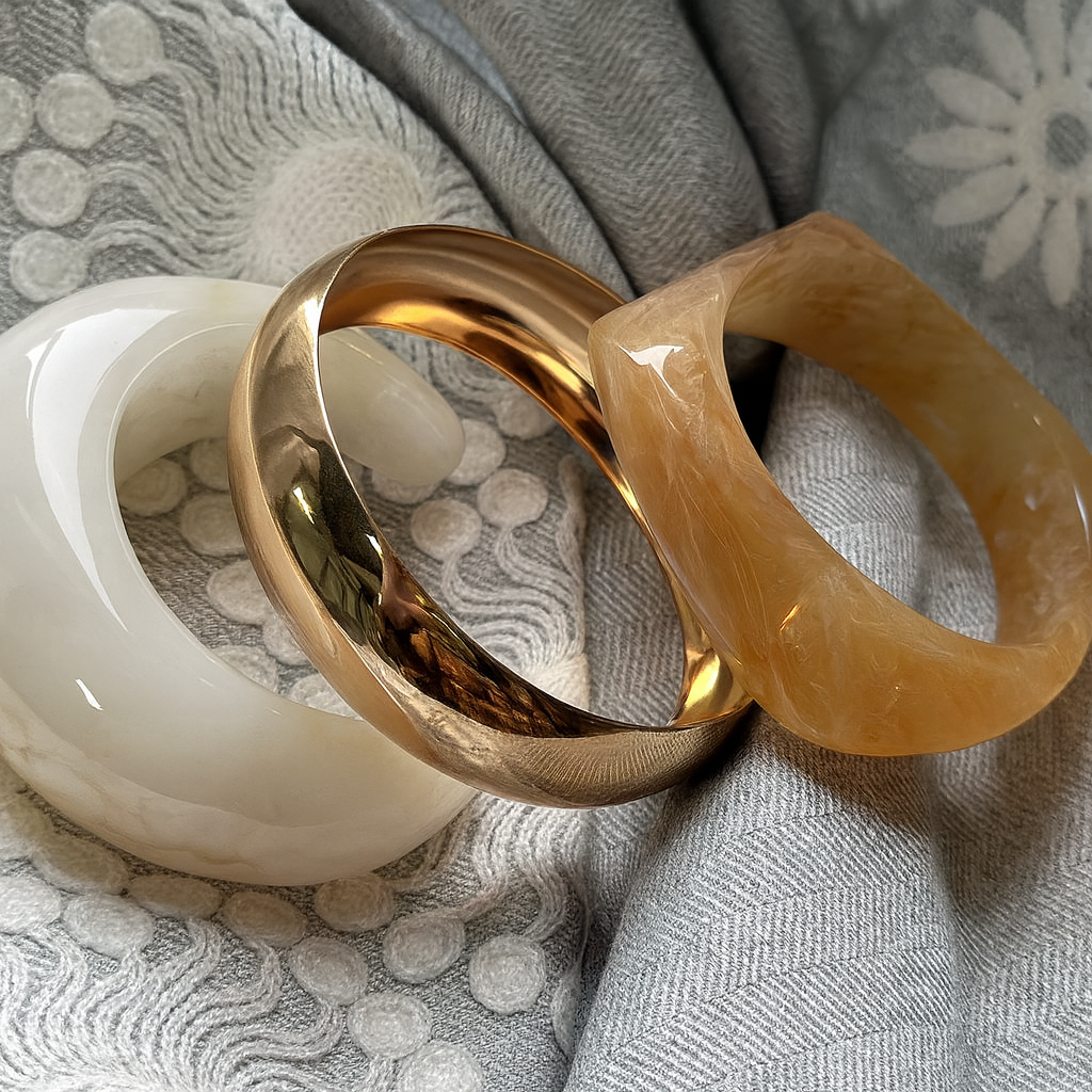 Champagne Resin Bracelet Set