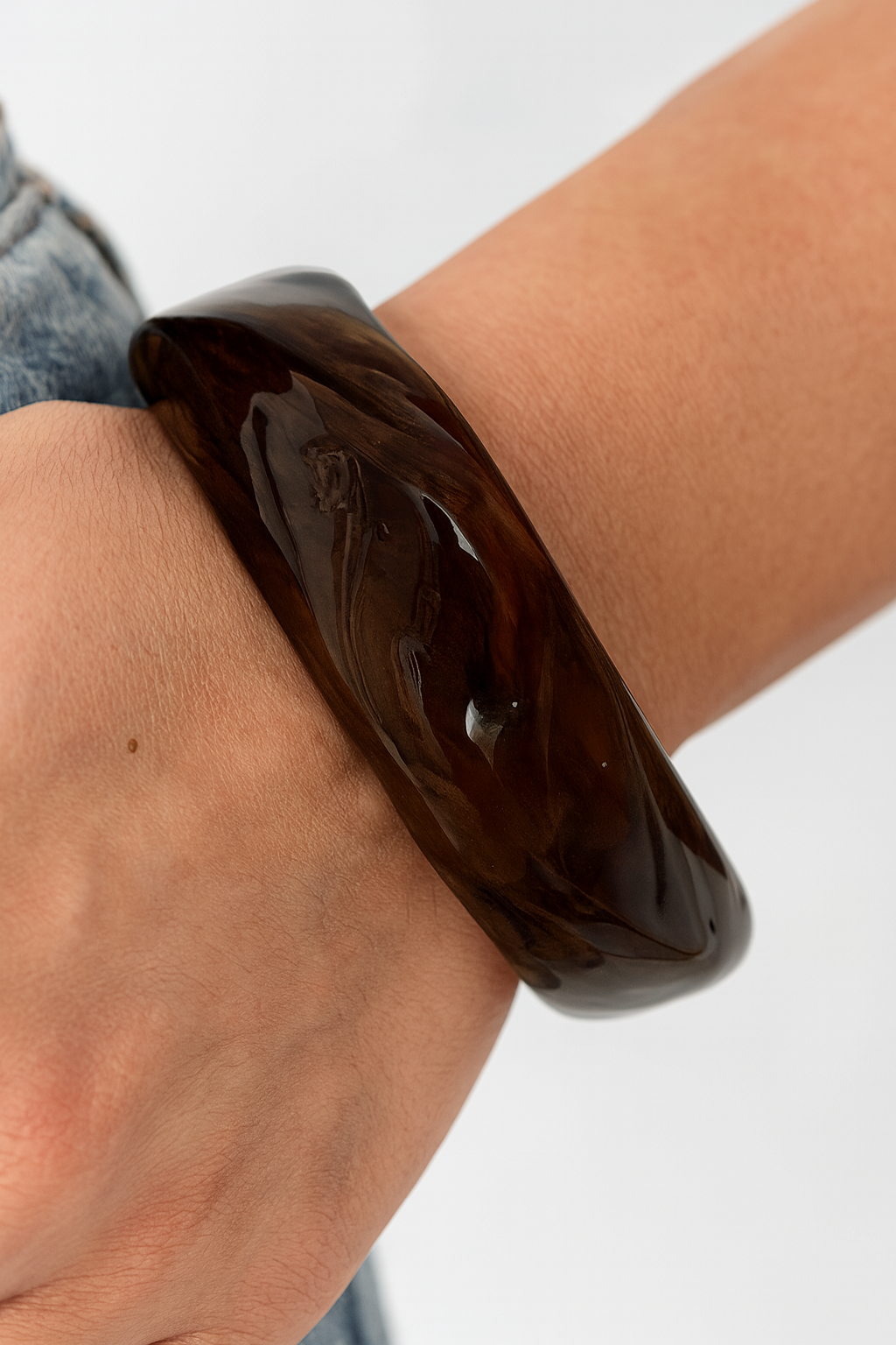 Mocha Glow Resin Bracelet Set