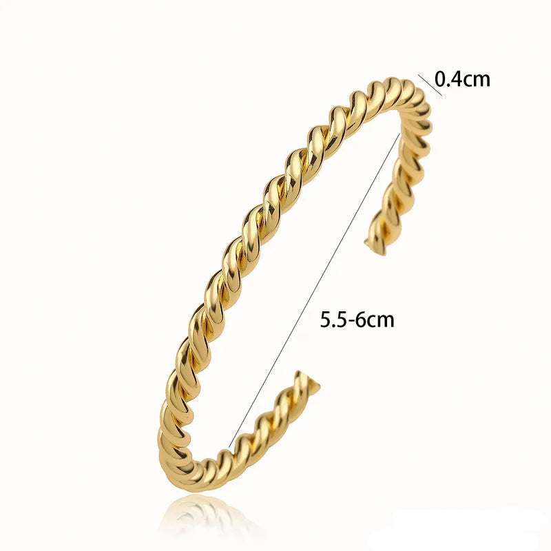 Twisted Rope Cuff Bracelet