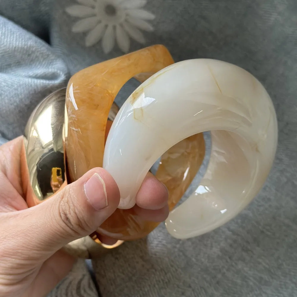 Champagne Resin Bracelet Set