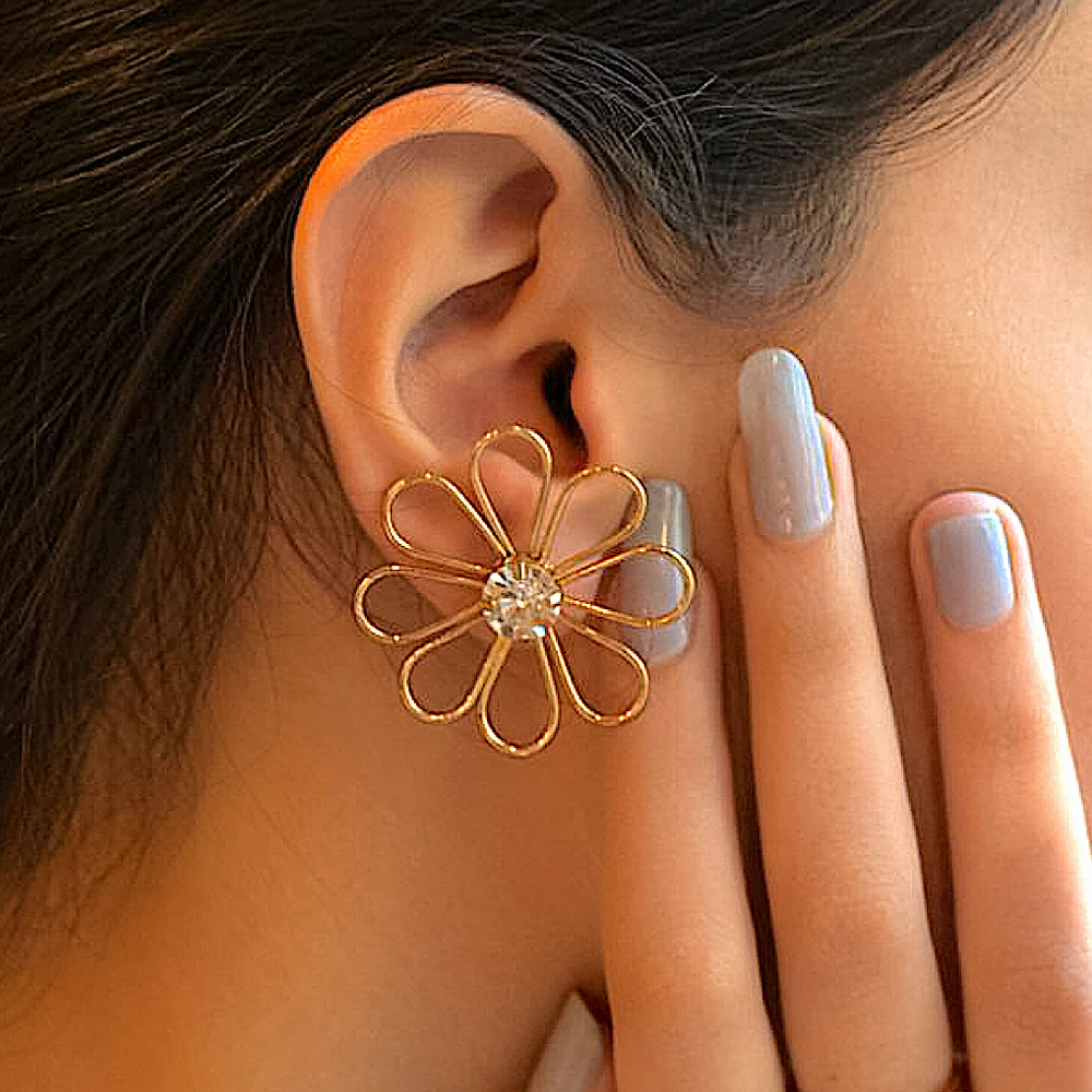 Crystal Flower Earrings