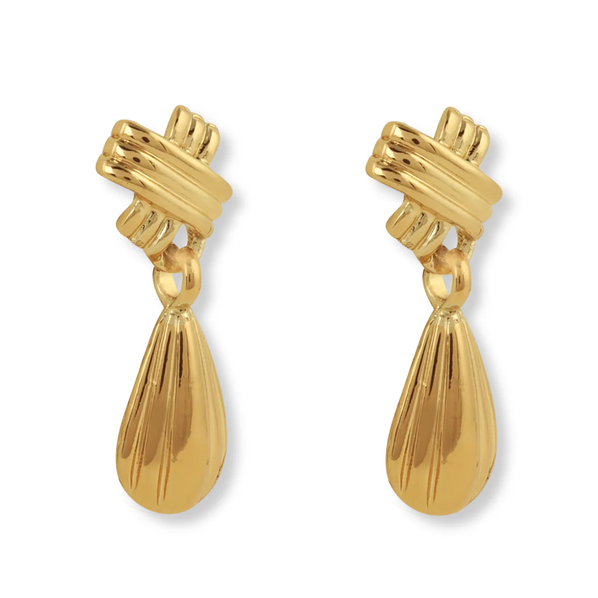 Golden Knot Drop Earrings