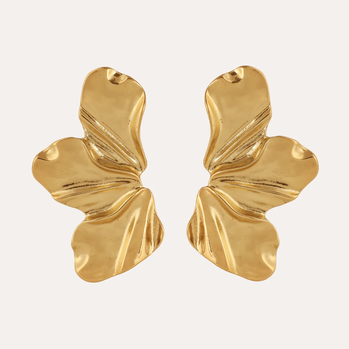 Bold Golden Leaf Earrings