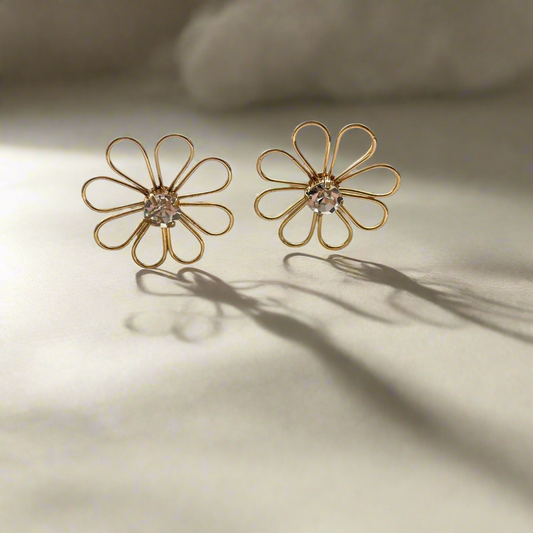 Crystal Flower Earrings