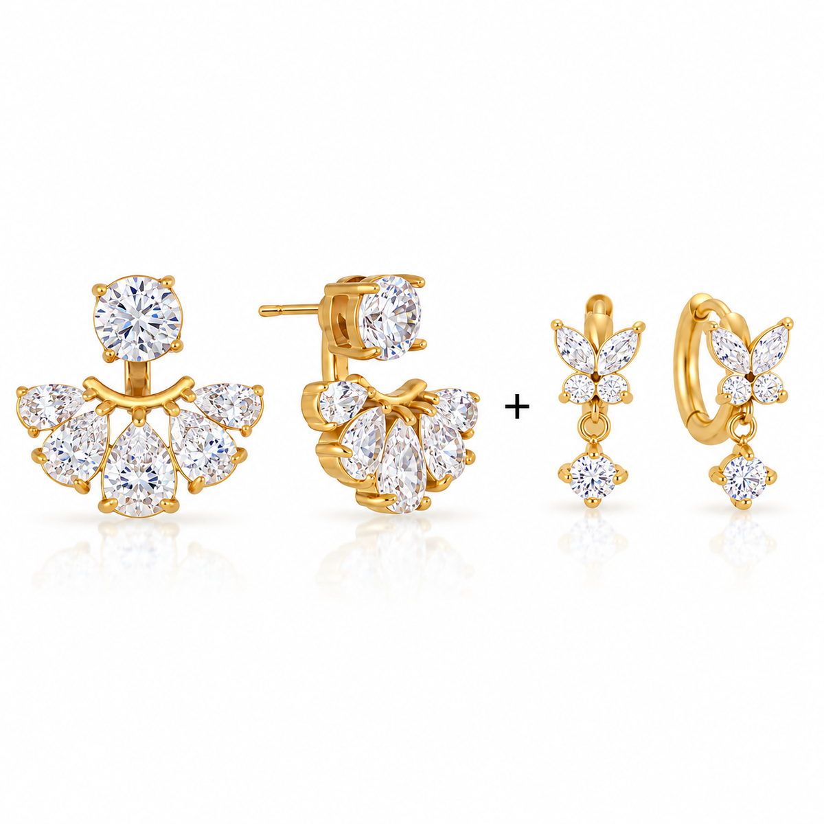 Starlight Studs + Butterfly Dew Huggies Bundle