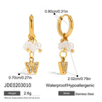 Butterfly Dangle Hoops