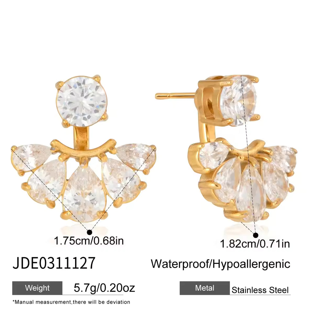 Pear V Diamond Necklace & Starlight Studs Bundle