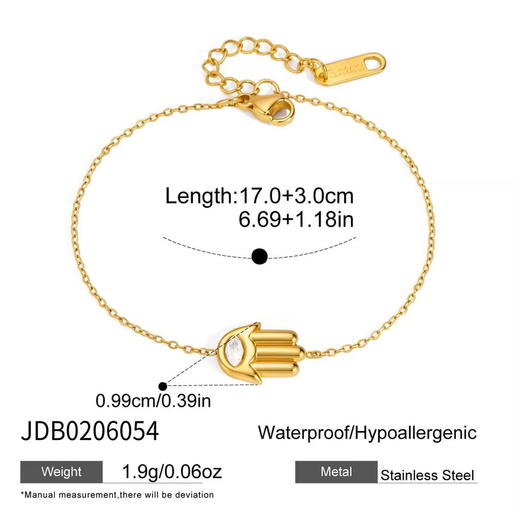 Hamsa Crystal Bracelet