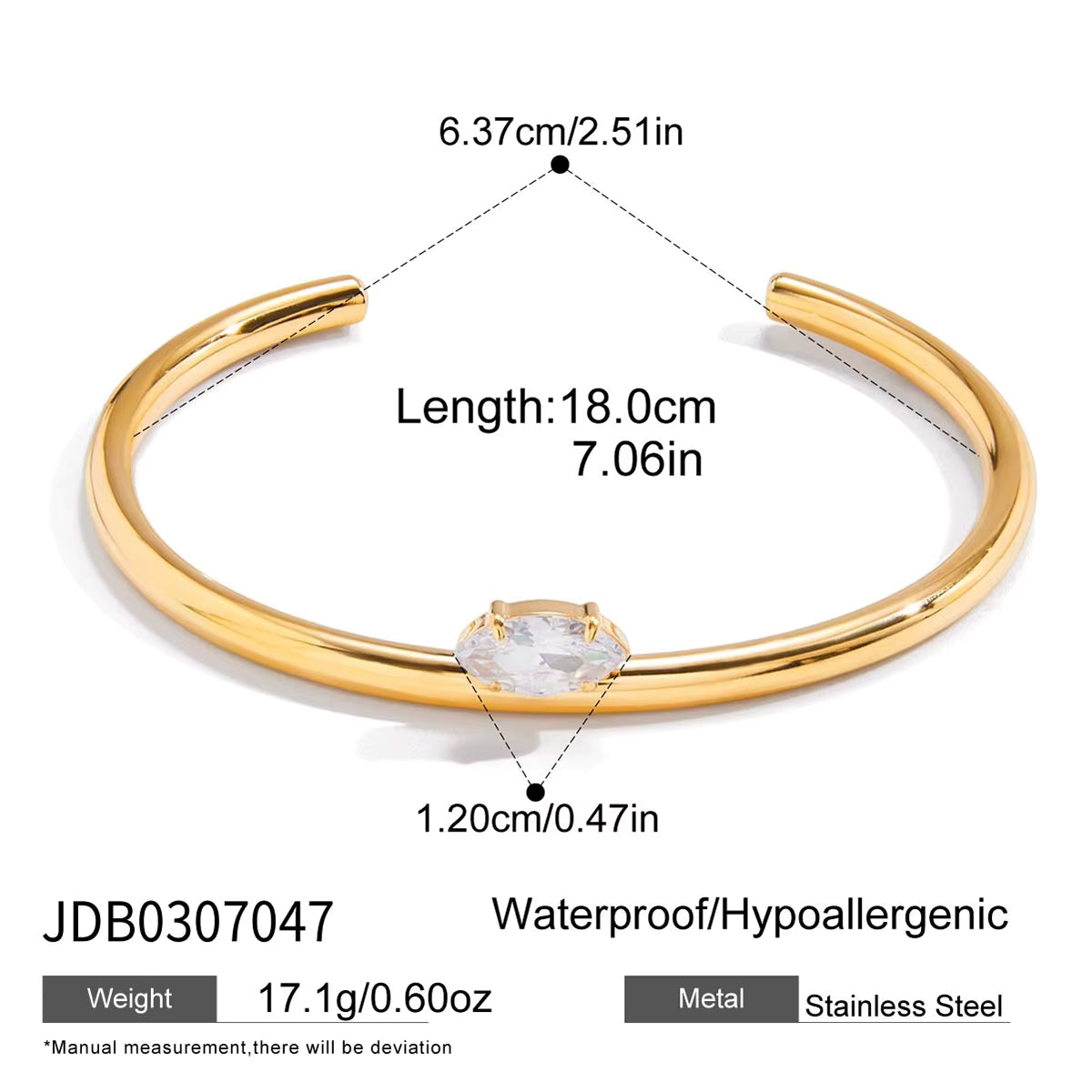 Luna Solitaire Cuff