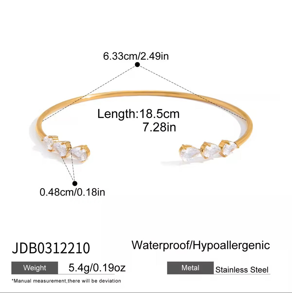 Maison Pear Crystal Cuff