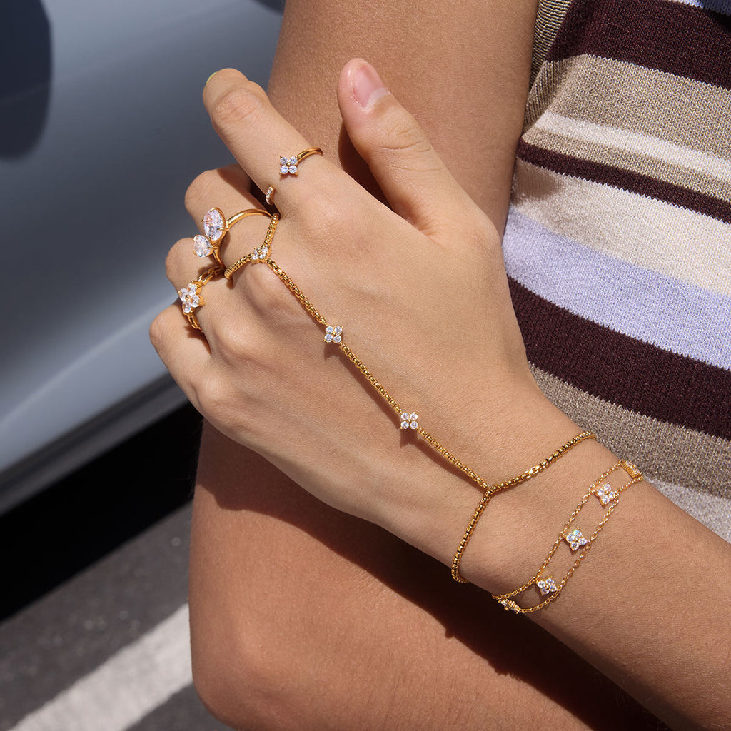 Crystal Bloom Hand Chain