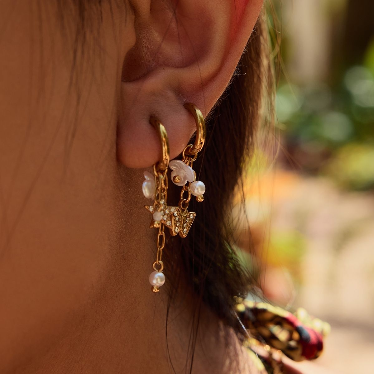 Butterfly Dangle Hoops