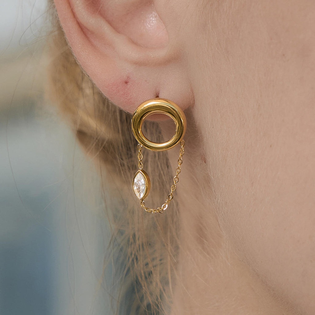 Orbit Crystal Drop Earrings
