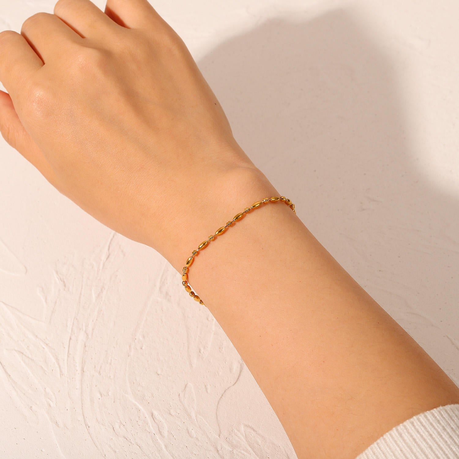 Golden Bead Link Bracelet