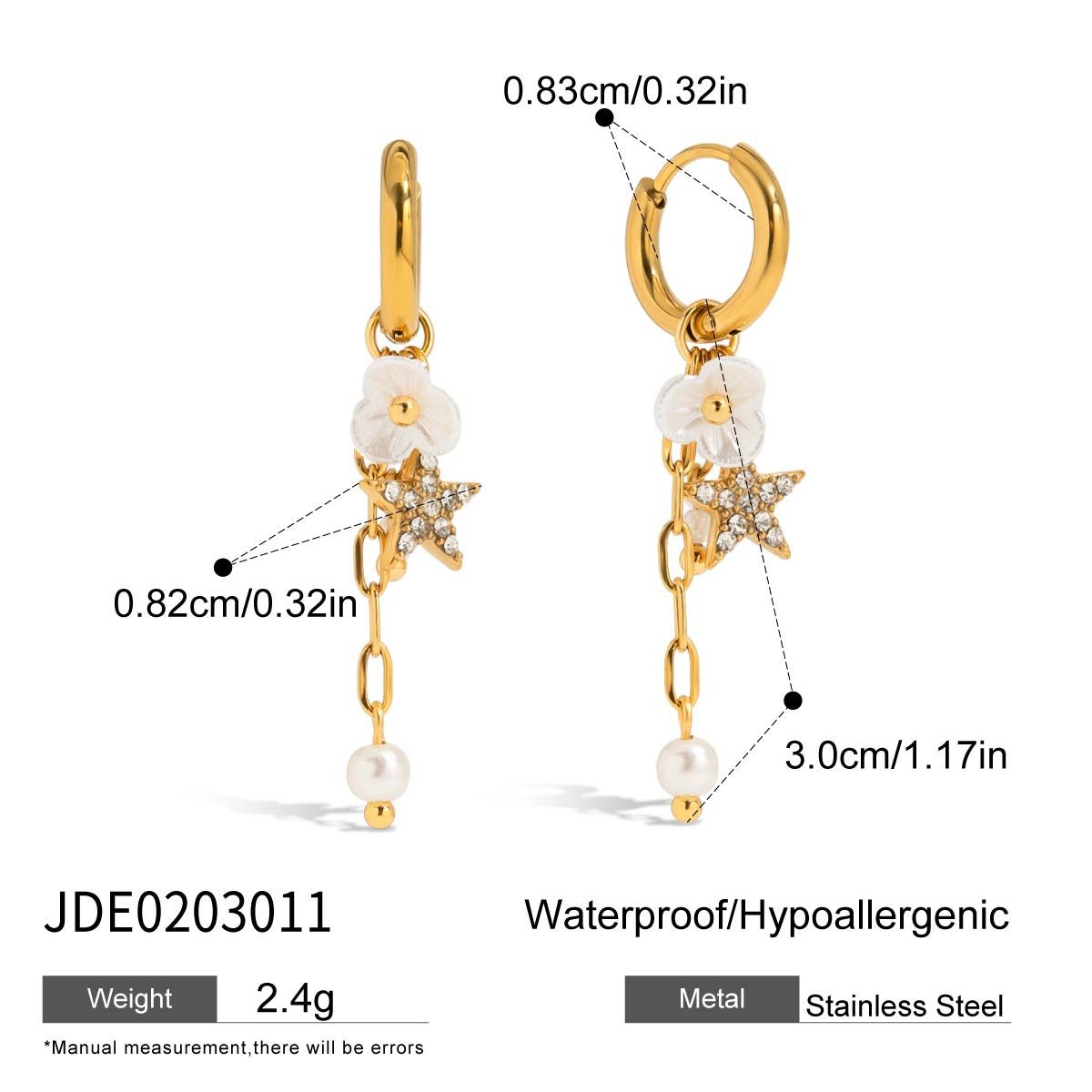 Starlit Dangle Hoops