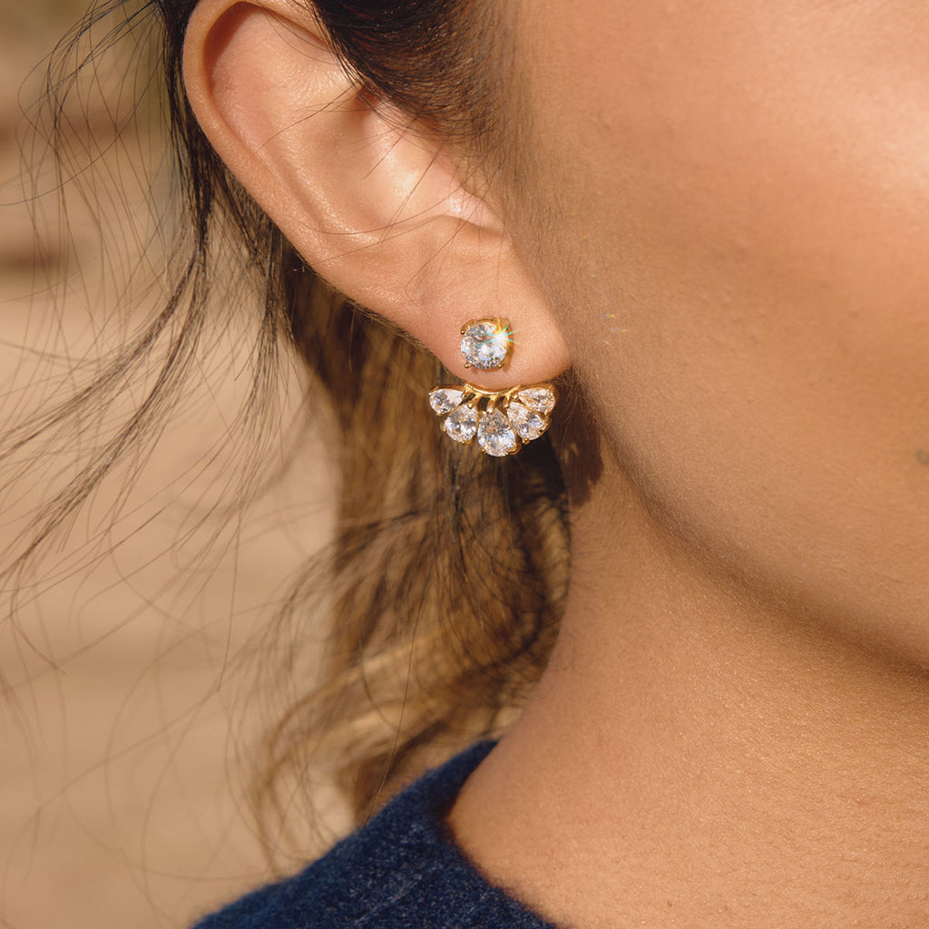 Pear V Diamond Necklace & Starlight Studs Bundle