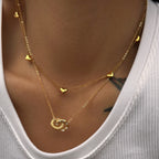 Golden Heart Chain Necklace