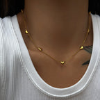 Golden Heart Chain Necklace
