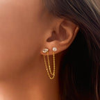 Stardust Duo Chain Earrings