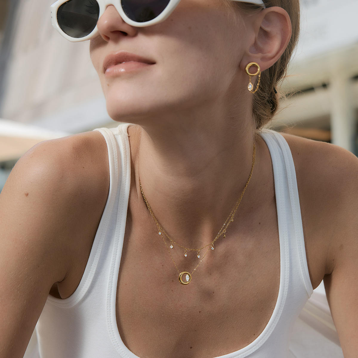 Orbit Crystal Drop Earrings
