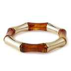 Amber Bamboo Resin Bracelet