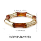 Amber Bamboo Resin Bracelet