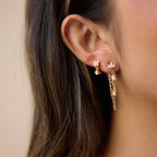 Petal Drop Chain Earrings