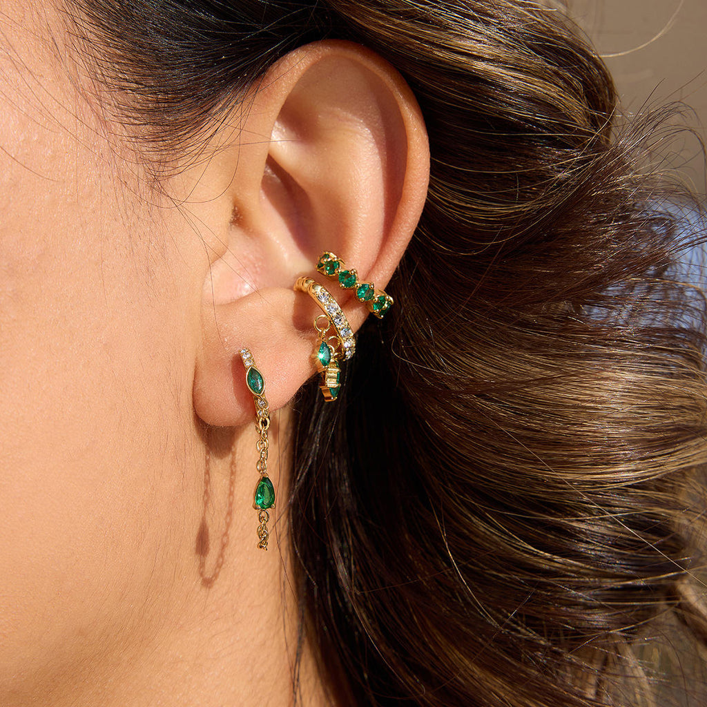 Zea Emerald Earcuff