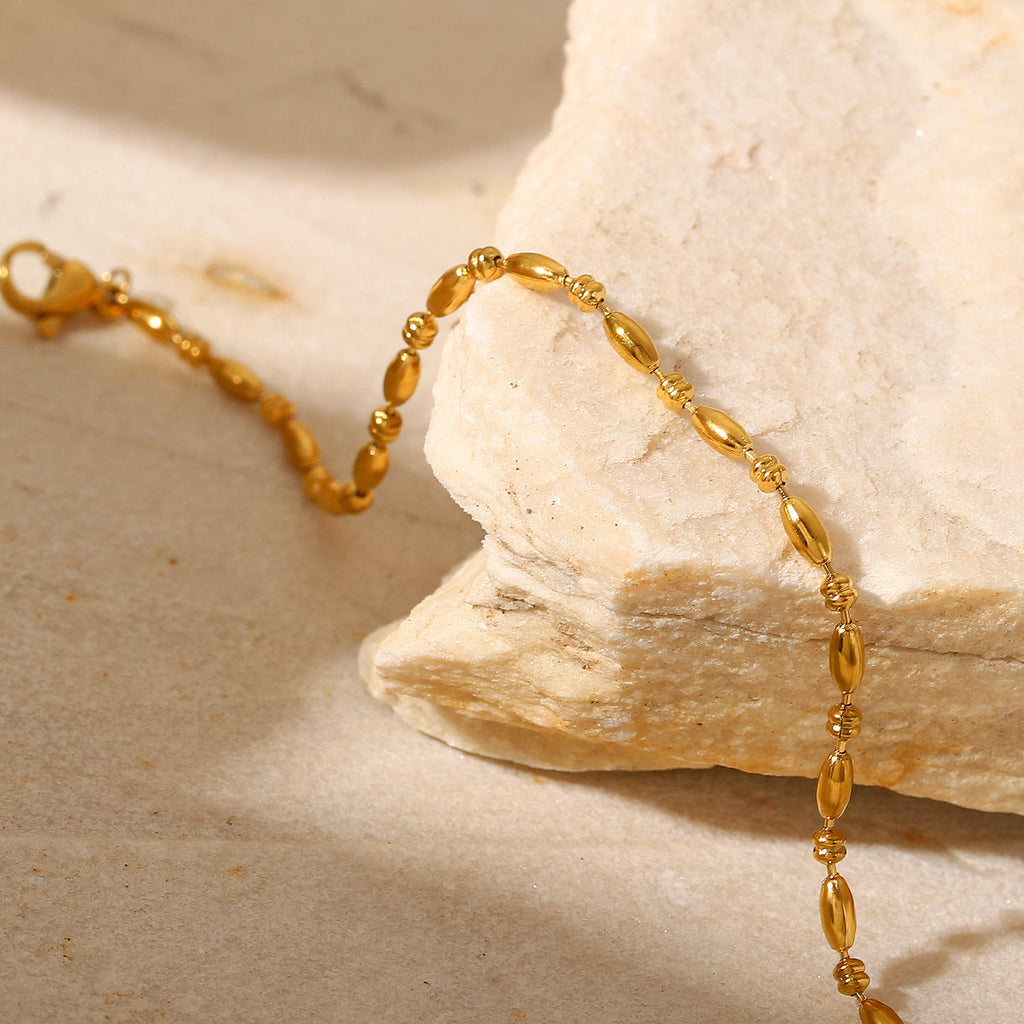 Golden Bead Link Bracelet