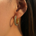 Crystal Glow Hoop Earrings