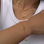 Golden Heart Chain Bracelet