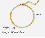 Golden Bead Link Bracelet