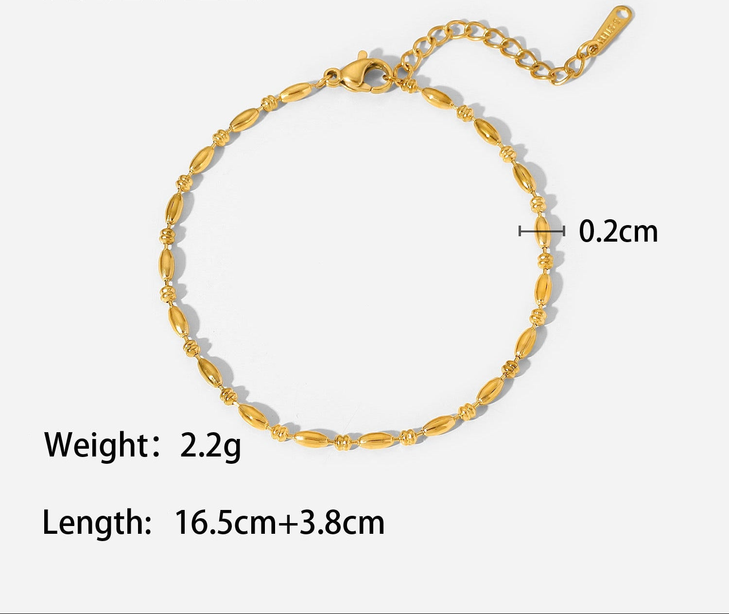 Golden Bead Link Bracelet