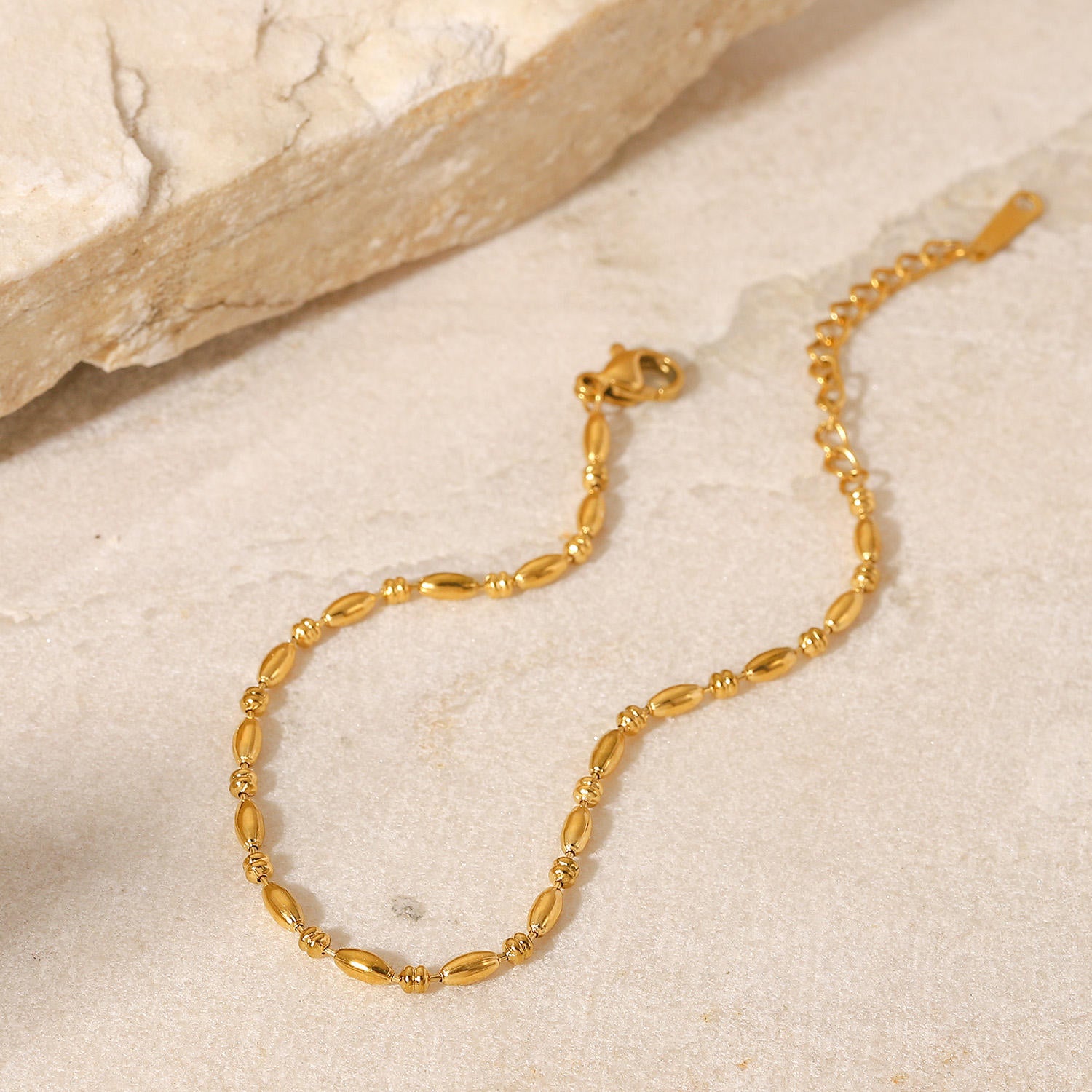 Golden Bead Link Bracelet